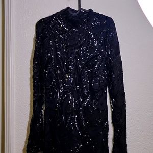 Black sequin dress